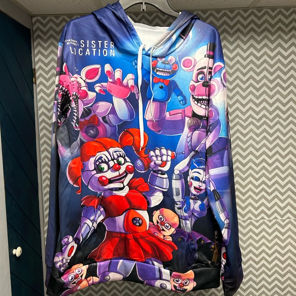 Five Nights at Freddy’s Hoody – 3D pocket Pullover Hoodie sweatshirt sz large